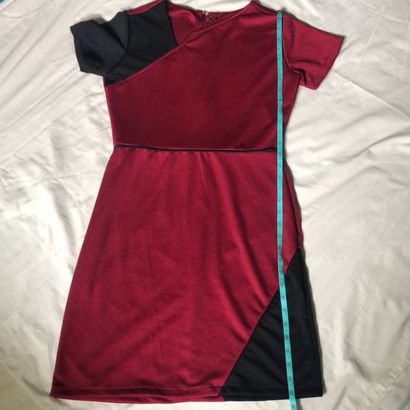 Red Black Cocktail/Semiformal Dress - Picture 4 of 5